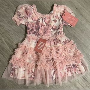 Ivy City Co Pink Floral Kids Formal Dress